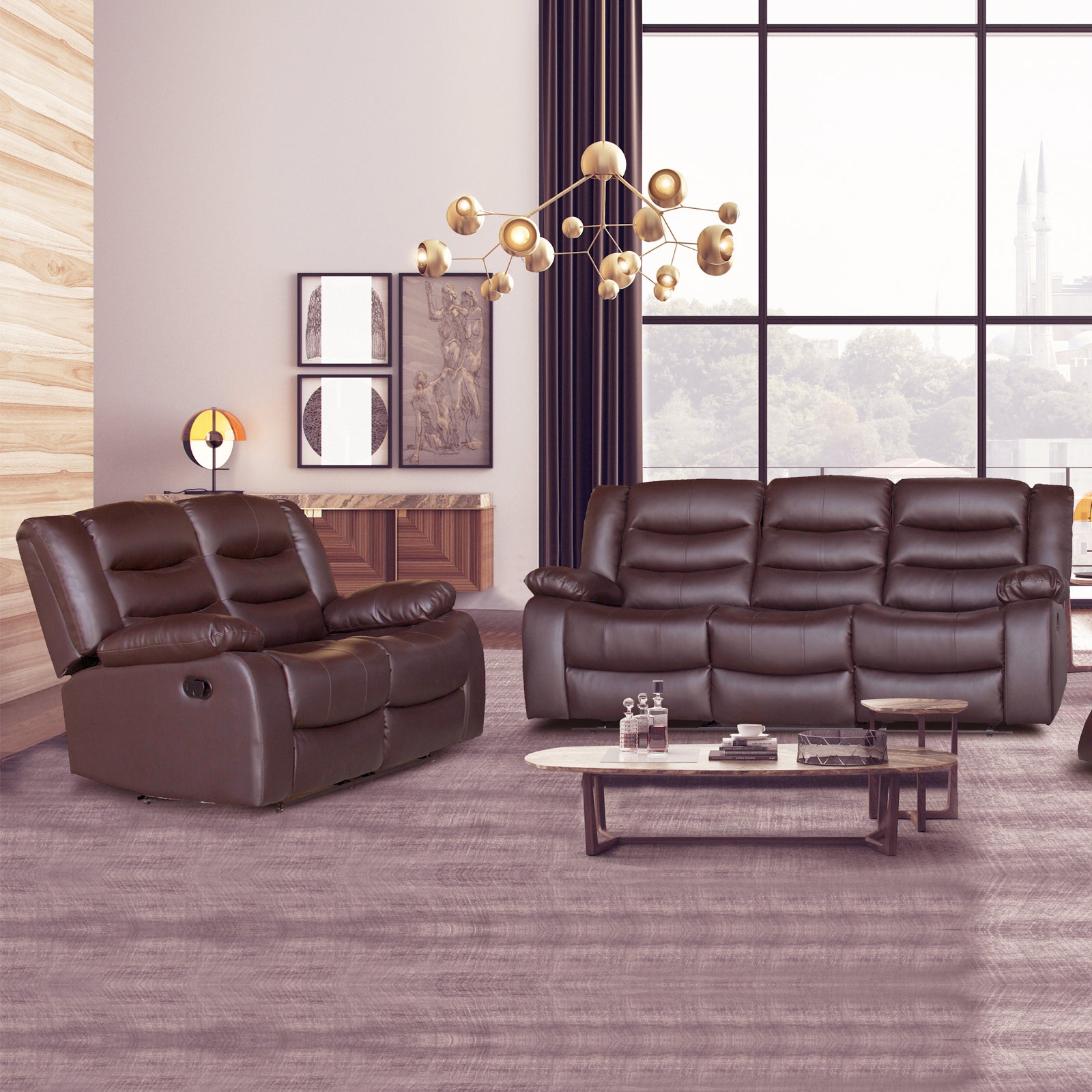 Allure Home Collections Luxe Recliner Sofa