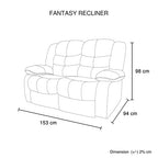 Elegant Black Faux Leather Recliner Sofa