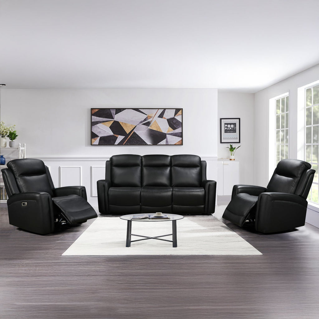 Premium Electric Leather Recliner Set