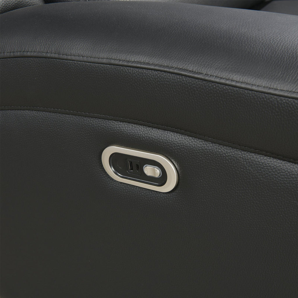 Premium Electric Leather Recliner Set