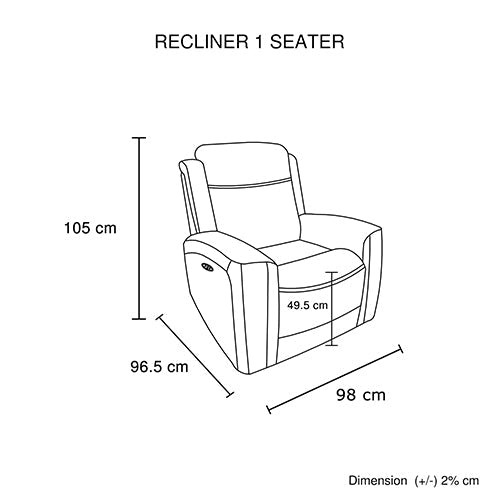 Luxury Electric Leather Recliner Set