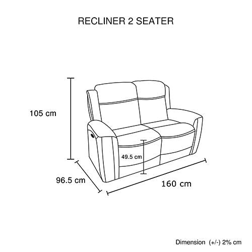 Luxury Electric Leather Recliner Set