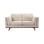 Beige Fabric Lounge Sofa Set - 3+2+1 Seater