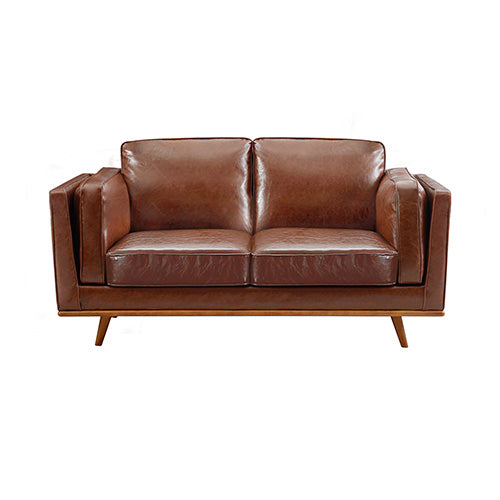 Brown Leather Lounge Sofa Set 3+2+1