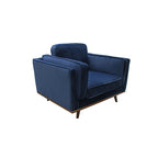 Blue Fabric 3+2+1 Seater Sofa Lounge Set
