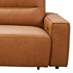 Albany 3-Seater Chaise Leather Sofa Bed