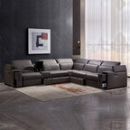 Genuine Leather Electric Recliner Corner Sofa
