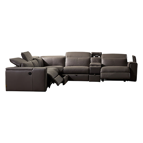Genuine Leather Electric Recliner Corner Sofa