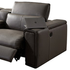 Genuine Leather Electric Recliner Corner Sofa