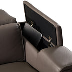 Genuine Leather Electric Recliner Corner Sofa
