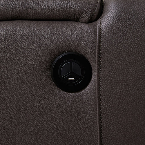 Genuine Leather Electric Recliner Corner Sofa