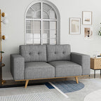 Elegant Grey 2 Seater Sofa with Pocket Springs