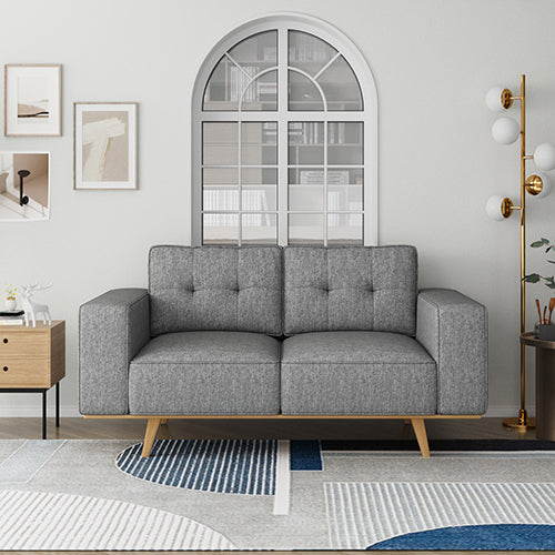 Elegant Grey 2 Seater Sofa with Pocket Springs