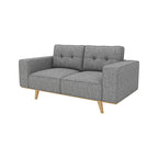 Elegant Grey 2 Seater Sofa with Pocket Springs