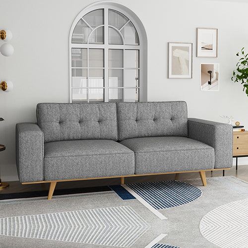 Elegant Grey 3 Seater Sofa with Pocket Springs