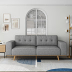 Elegant Grey 3 Seater Sofa with Pocket Springs
