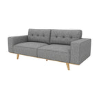 Elegant Grey 3 Seater Sofa with Pocket Springs