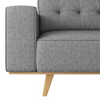 Elegant Grey 3 Seater Sofa with Pocket Springs