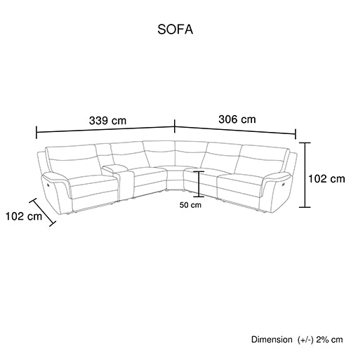 Harley Large Modular Lounge Suite with Recliner