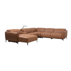 London 5 Seater Genuine Leather Electric Recliner Sofa
