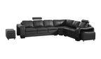 Luxurious 6-Seater Faux Leather Corner Sofa