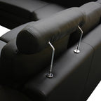 Luxurious 6-Seater Faux Leather Corner Sofa