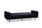 Marcella Velvet Black 3-Seater Sofa Bed