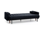 Marcella Velvet Black 3-Seater Sofa Bed