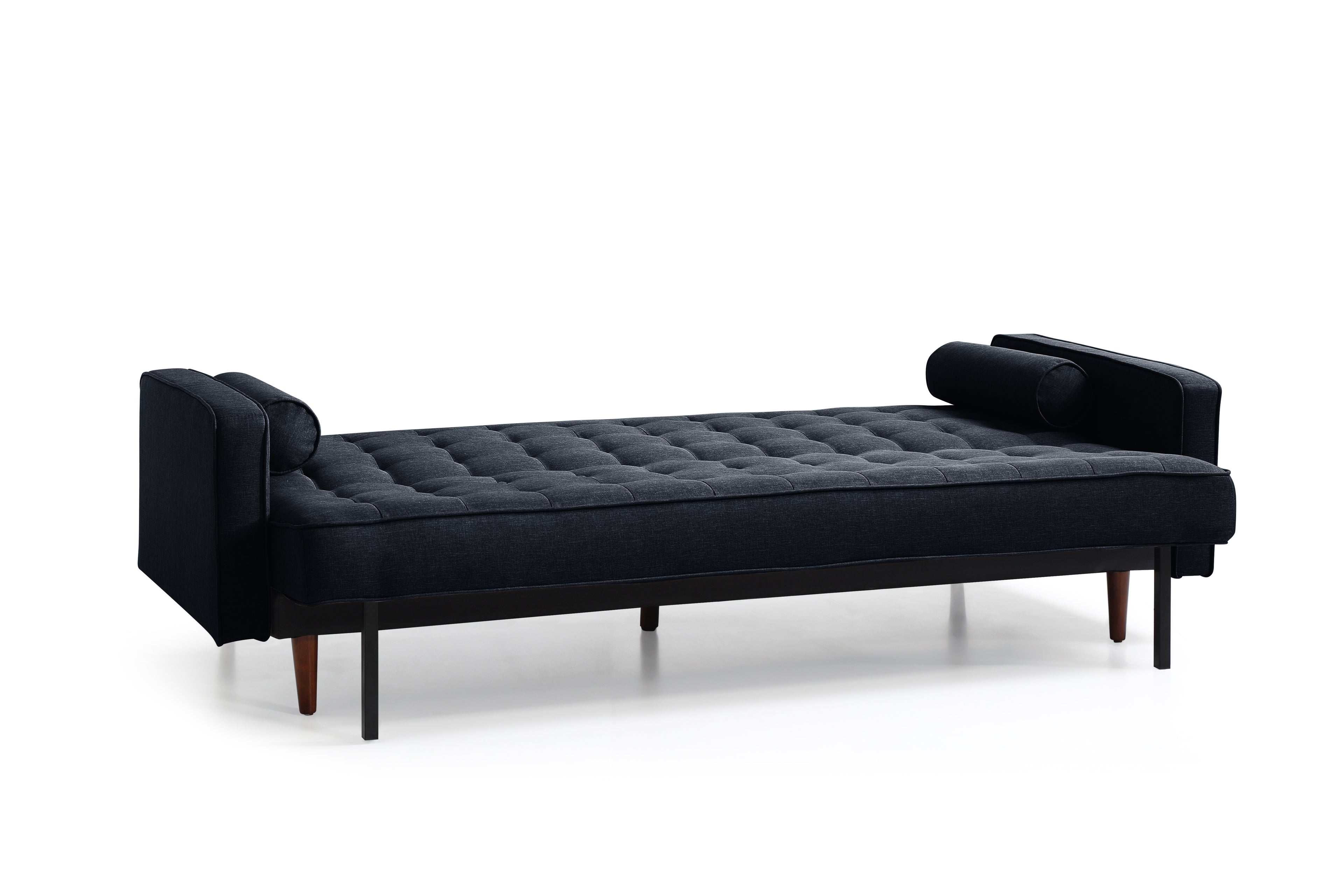 Marcella Velvet Black 3-Seater Sofa Bed