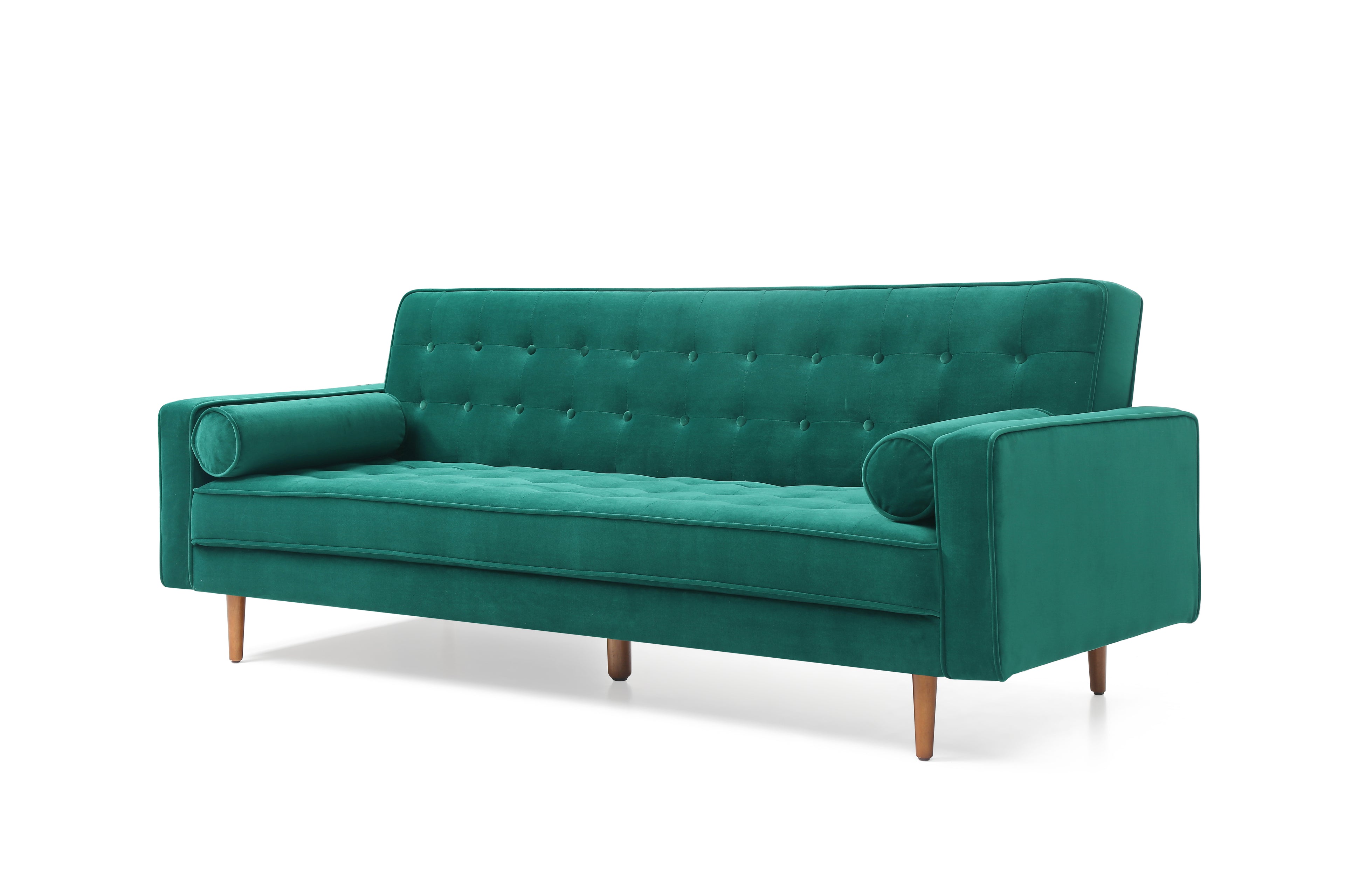 Marcella 3 Seater Velvet Green Sofa Bed