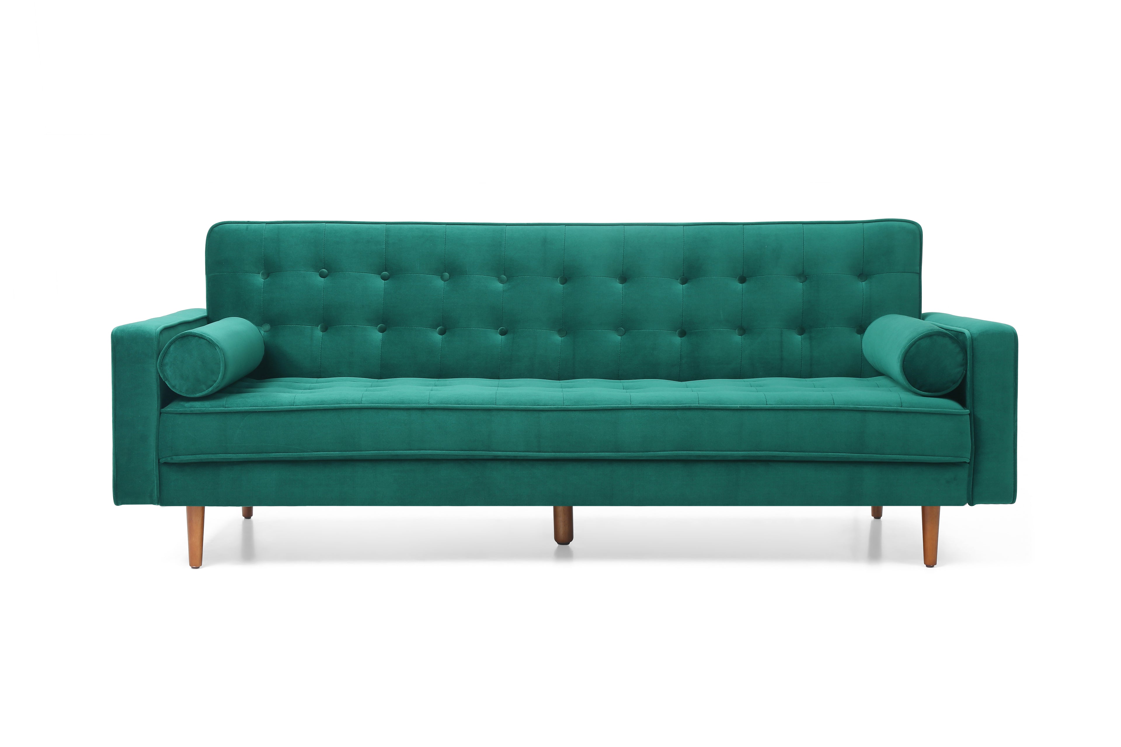 Marcella 3 Seater Velvet Green Sofa Bed
