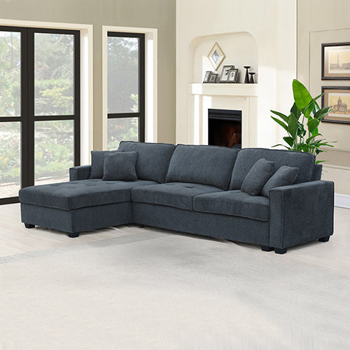 Milano Corner Sofa Chaise in Charcoal