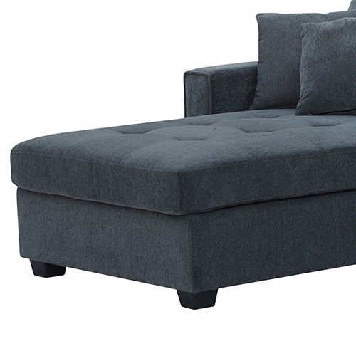 Milano Corner Sofa Chaise in Charcoal