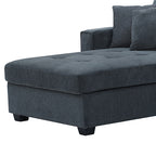 Milano Corner Sofa Chaise in Charcoal