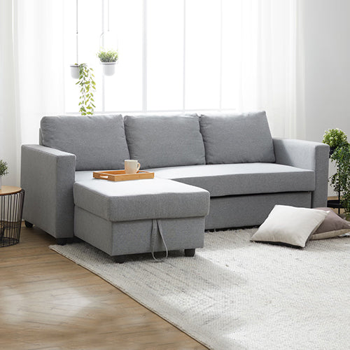 Murry Grey 2 Seater Sofa Bed with Storage