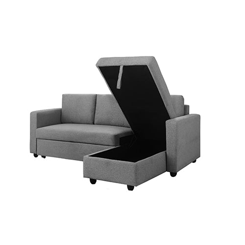 Murry Grey 2 Seater Sofa Bed with Storage