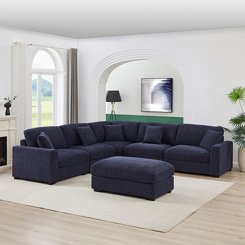 Orion Elegant Sea Blue Corner Sofa