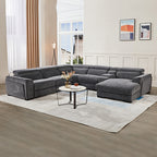 Grey Corner Sofa Chaise Electric Recliner