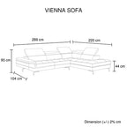 5 Seater Grey Leatherette Corner Sofa