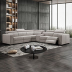 Washington Genuine Leather 6-Seater Corner Sofa