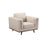 Modern Single Seater Armchair with Wooden Frame and Dual Layer Upholstery