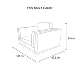 Modern Single Seater Armchair with Wooden Frame and Dual Layer Upholstery