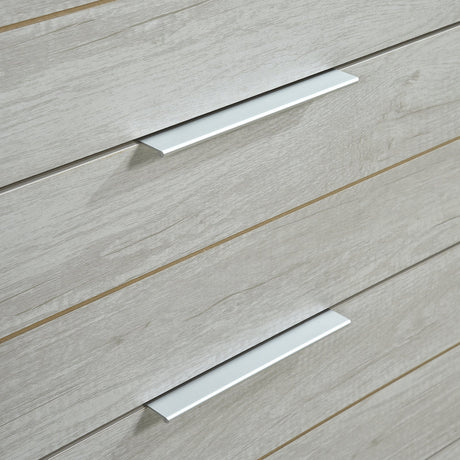 Elegant White Ash Tallboy with 5 Drawers