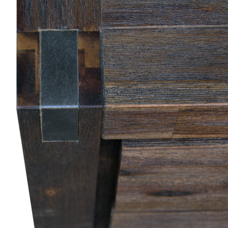 Chocolate Solid Wood Tallboy with 4 Drawers