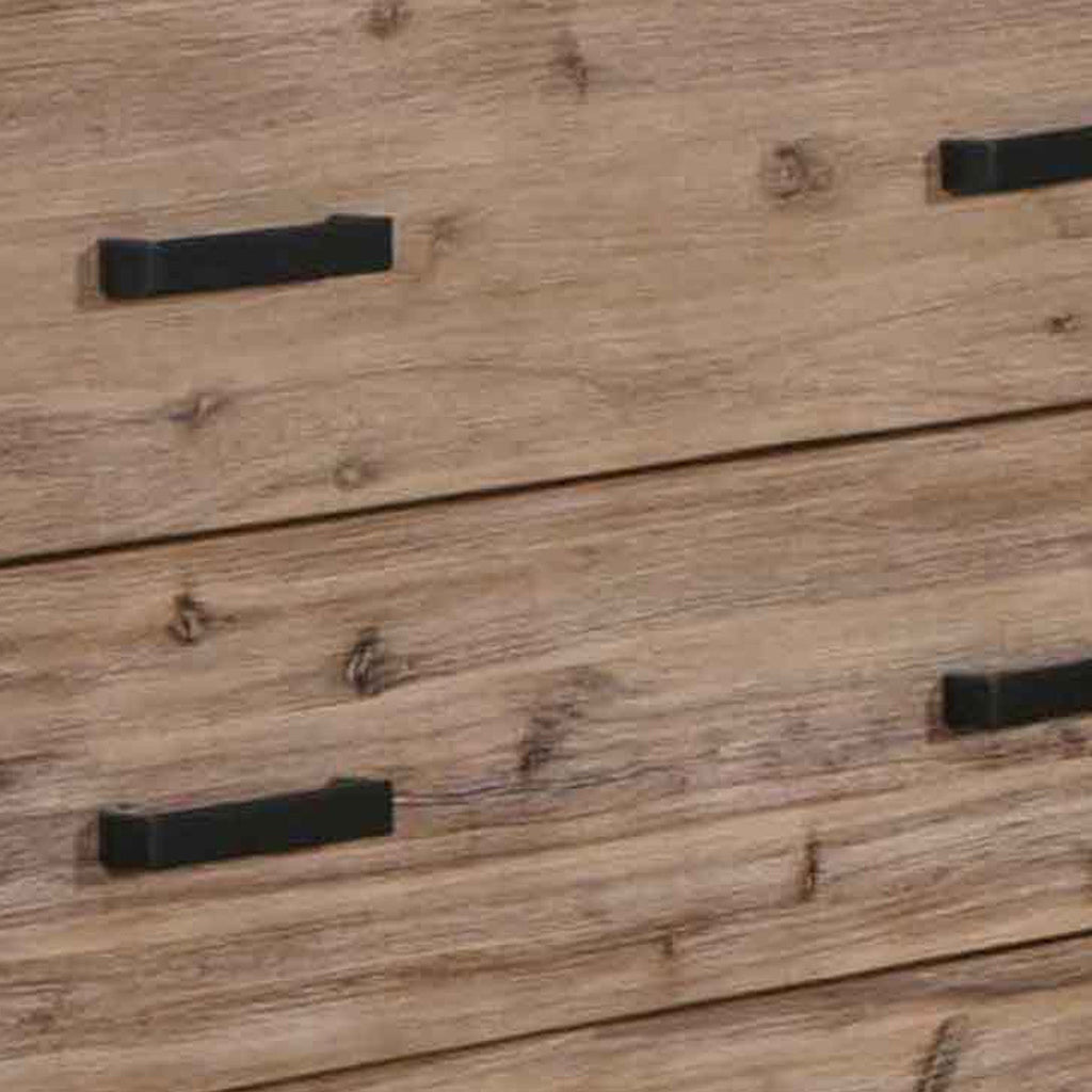 Elegant 5-Drawer Tallboy in Silver Brush Finish