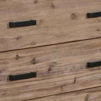 Elegant 5-Drawer Tallboy in Silver Brush Finish