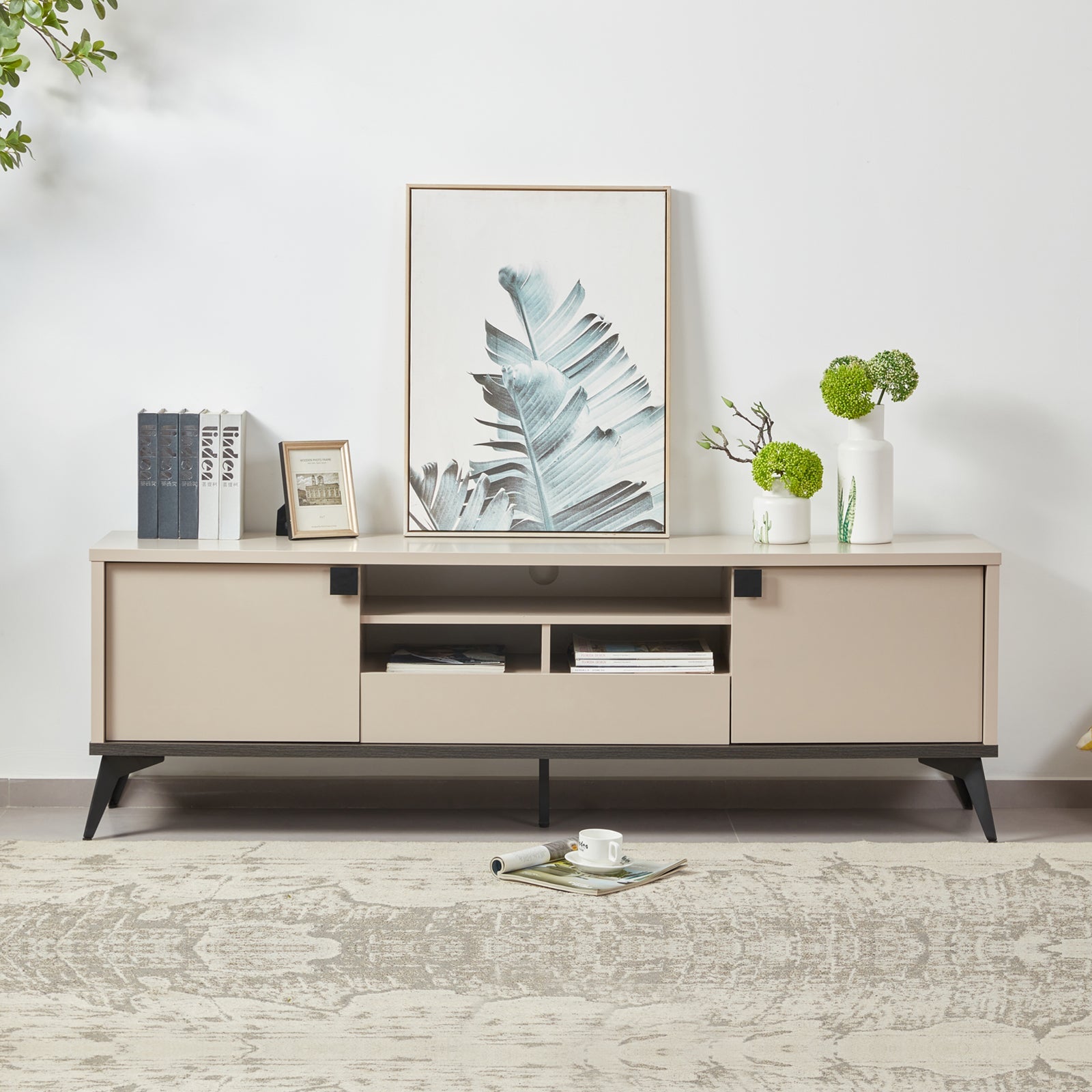 Maxwell Champagne TV Cabinet with Storage