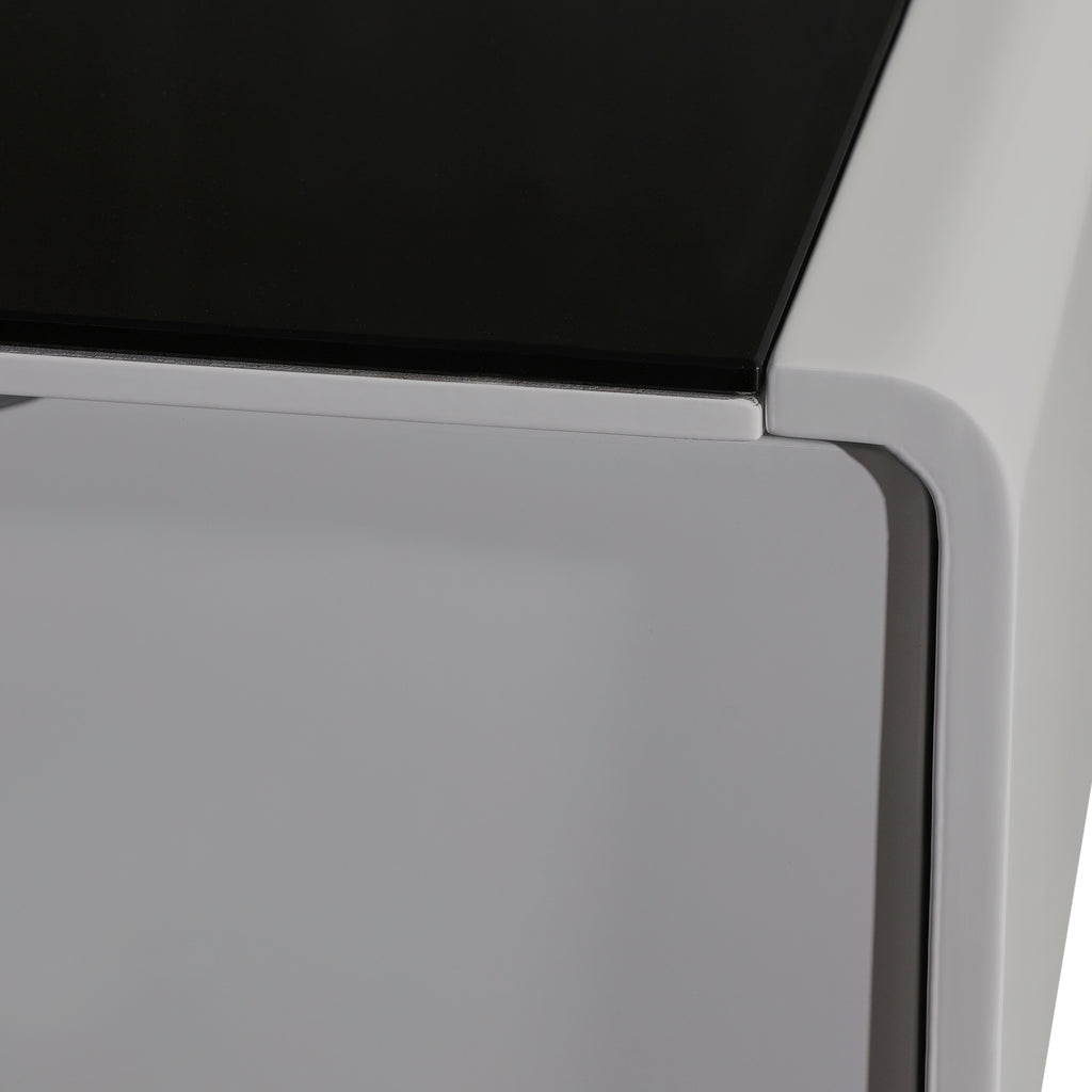 Elegant Black & White High Gloss TV Cabinet