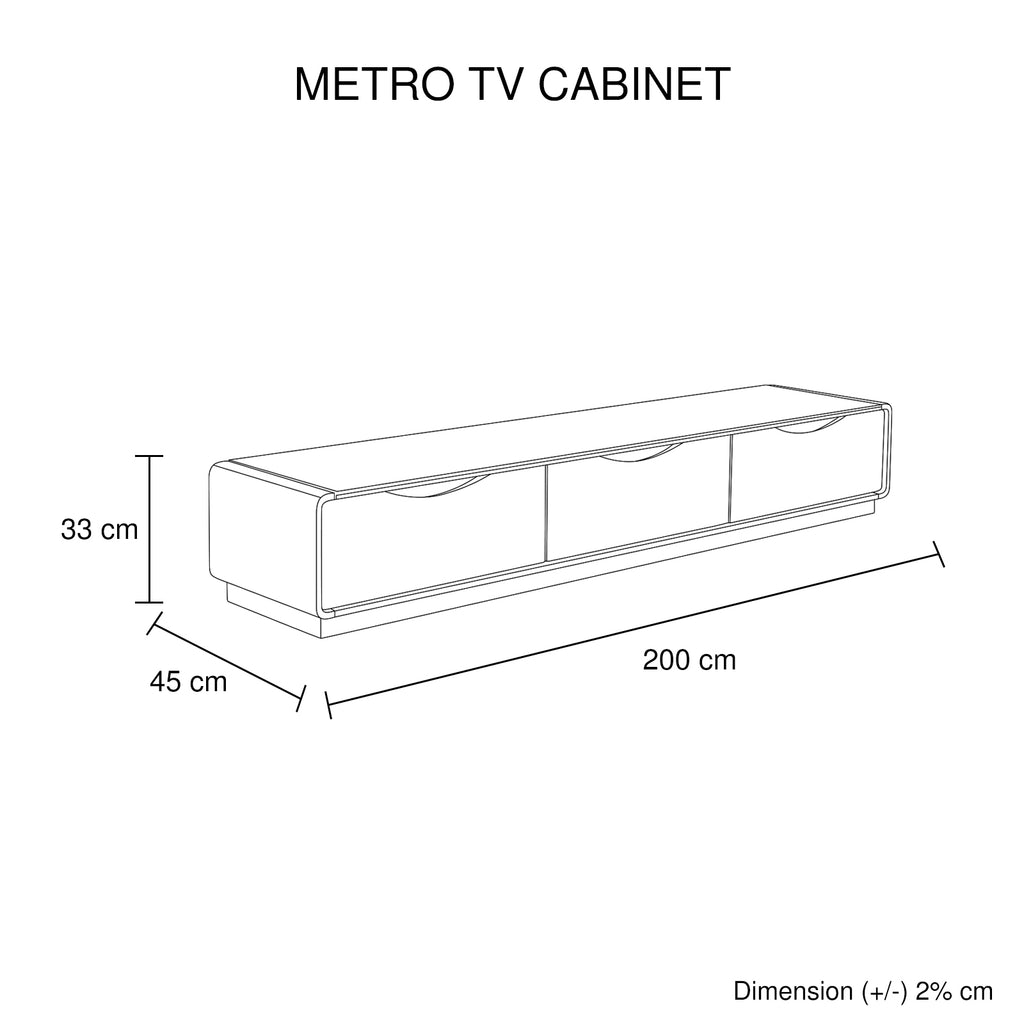 Elegant Black & White High Gloss TV Cabinet