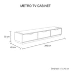 Elegant Black & White High Gloss TV Cabinet